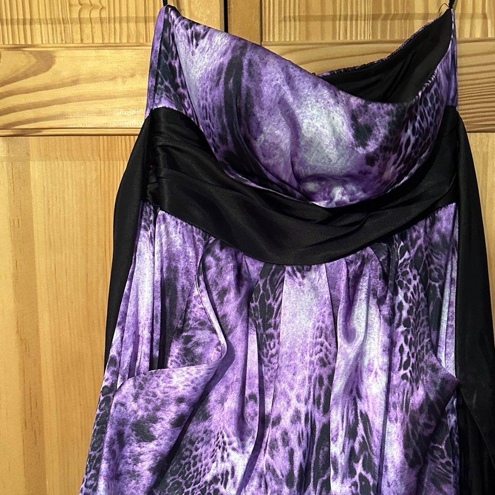 Purple and Black dress - Picture 3 of 5